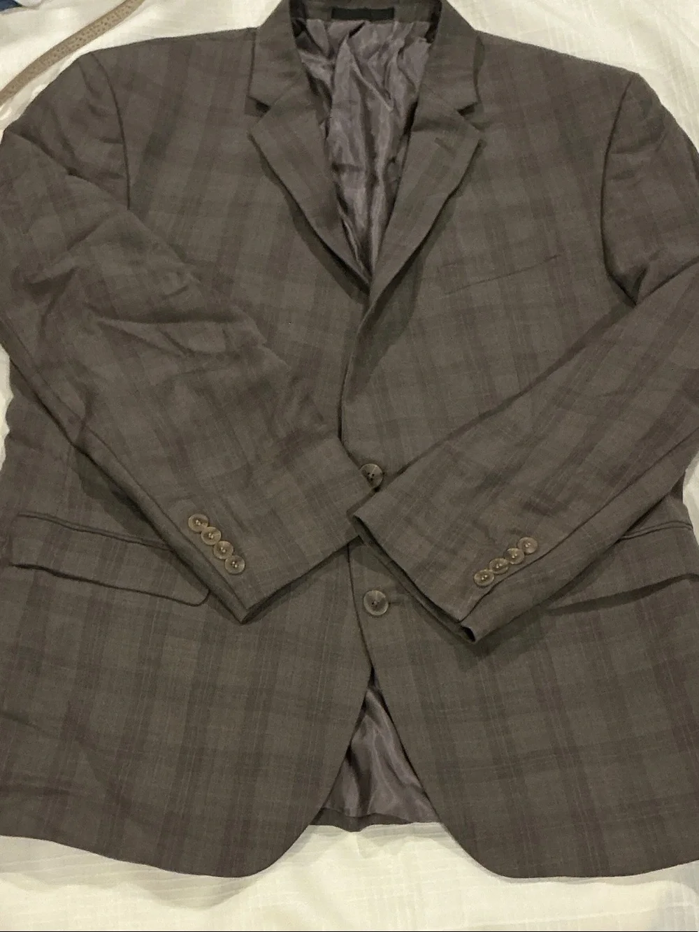Kenneth Cole New York Brown Plaid Sport Coat